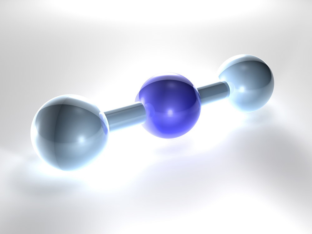 The carbon dioxide molecule. New research suggests that the Earth is more sensitive to carbon dioxide in the air than we thought.