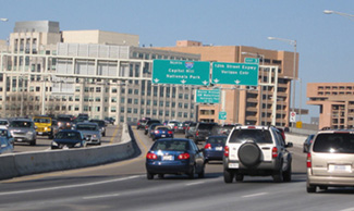 Motor vehicles emit a broad mix of gases and particles including short-lived substances such as nitrogen oxides (NOx), black carbon (BC), sulfur dioxide (SO2), carbon monoxide, and organic carbon. Credit: NASA/Adam Voiland