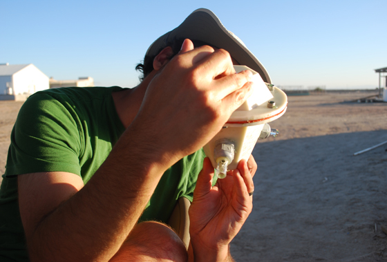 RoboAlgae sensor (above) will wirelessly transmit chemical and physical data to growers about the health, or stress of algae in water. Credit: Chris Beasley