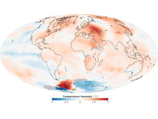 How temperatures from June to August 2010 differed from the mean temperature from 1951-1980.