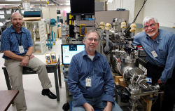 The WINCS development team includes (from left to right) Patrick Roman, Rusty Jones, and Fred Herrero. Credit: NASA/Debora McCallum