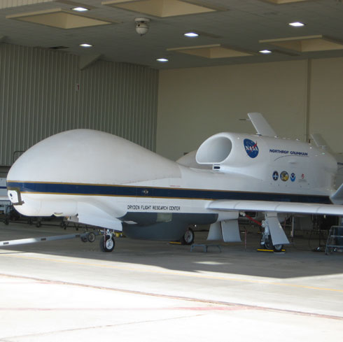 NASA's unmanned plane, the Global Hawk.