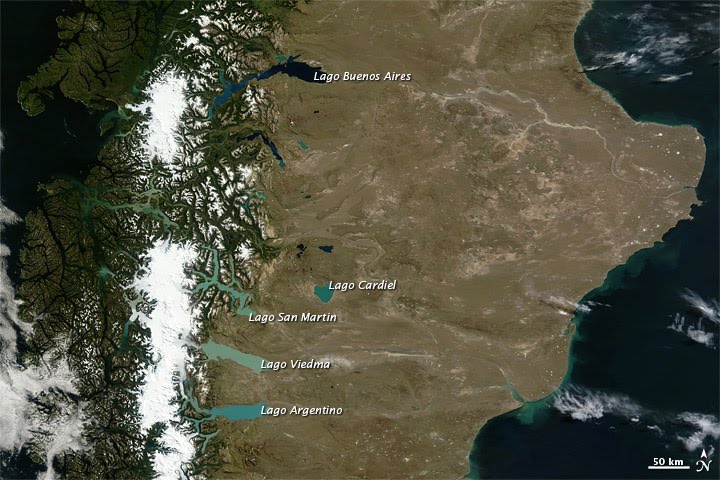 Glacial lakes of Patagonia