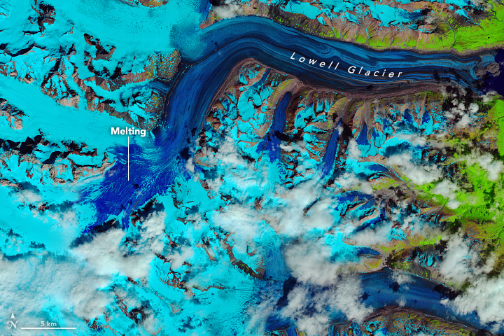 Lowell Glacier after melt