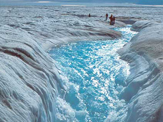 Capas de hielo que se encogen