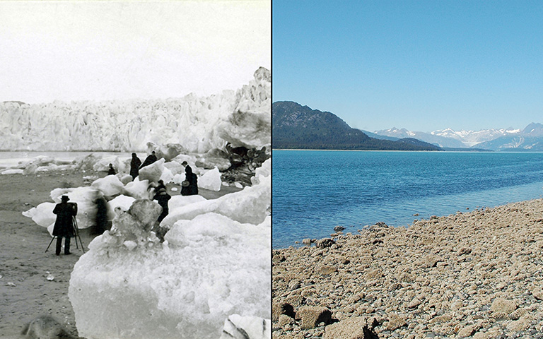 Muir Glacier, Alaska, disappears.