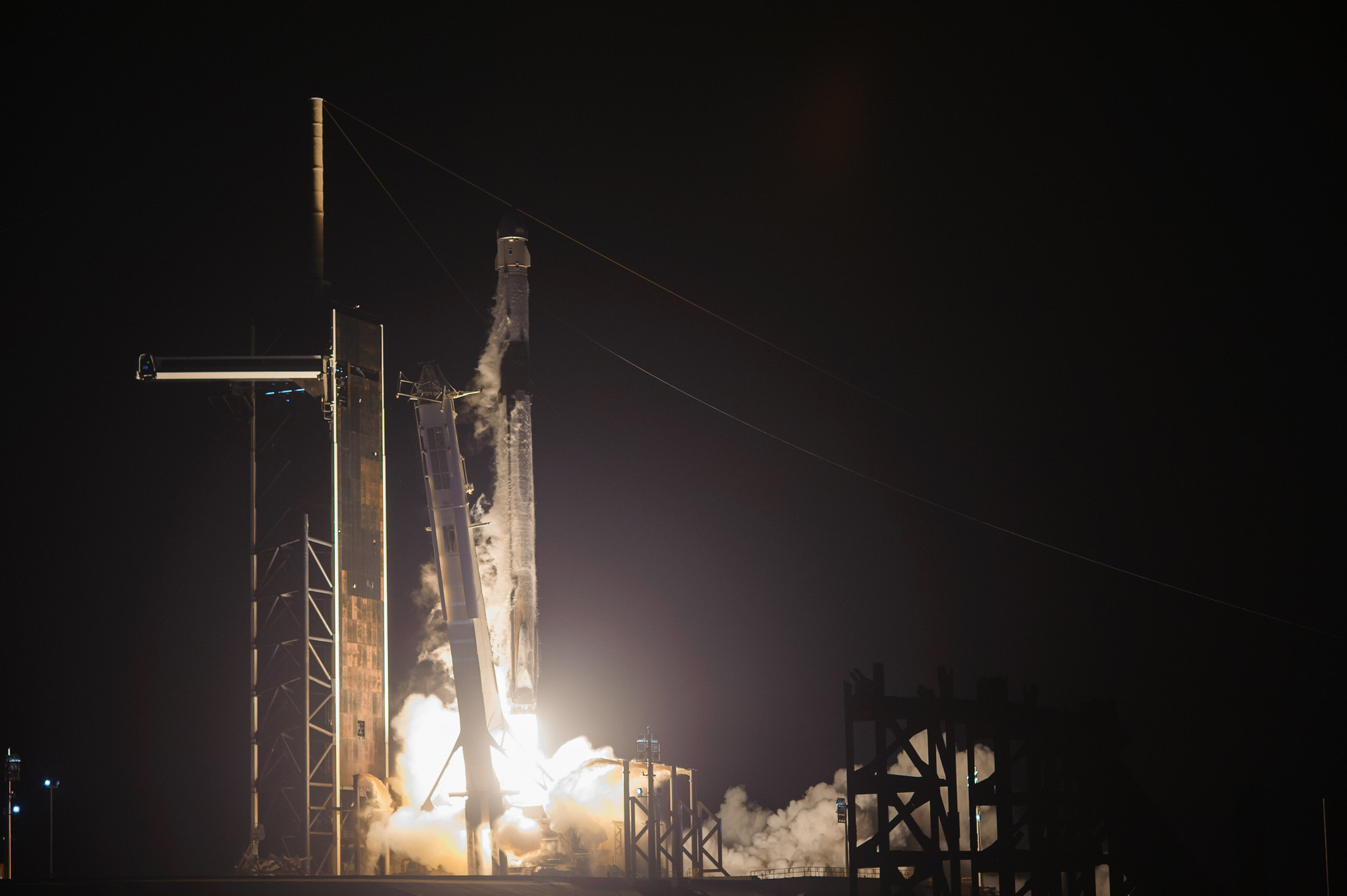 A SpaceX Falcon 9 rocket lifts off from Launch Complex 39A at NASA’s Kennedy Space Center in Florida at 3:14 a.m. on Aug. 29, 2021, carrying the Dragon spacecraft on its journey to the International Space Station for NASA and SpaceX’s 23rd commercial resupply services mission. Dragon delivered new science investigations, supplies, and equipment to the crew aboard the orbiting laboratory. Credit: NASA/Kevin O'Connell and Kenny Allen
