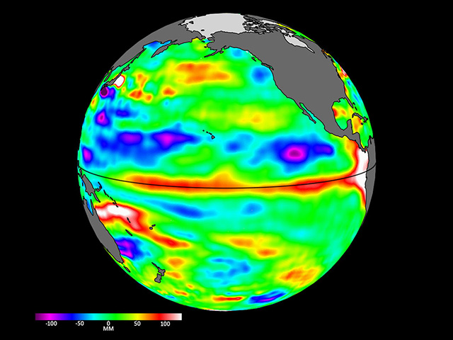 International Sea Level Satellite Spots Early Signs of El Niño