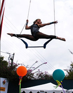 That’s me in the sky over a party. (Credit: Bobby C. King)