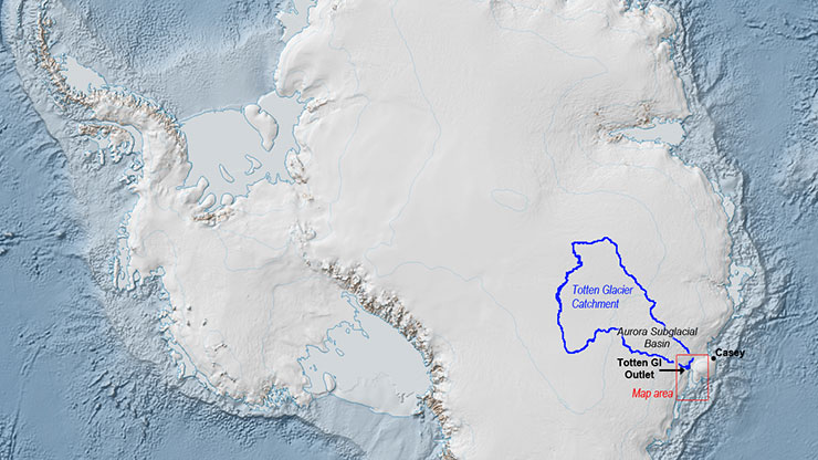 Totten glacier catchement